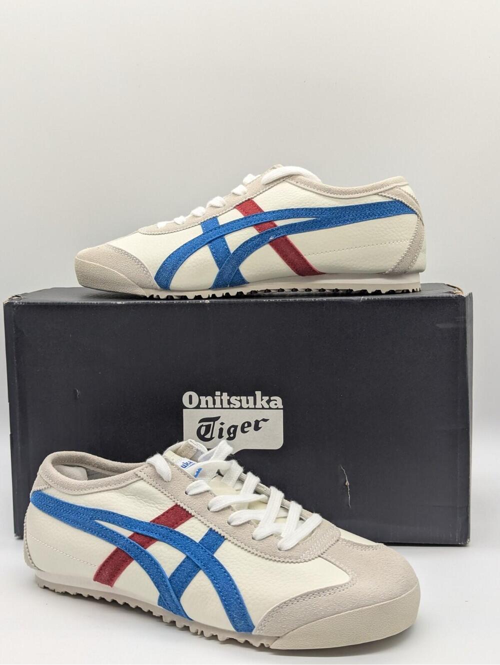 Onitsuka Tiger MEXICO 66 White Blue Red TH2J4L Sneakers Mens Size 6 / Womens 7.5